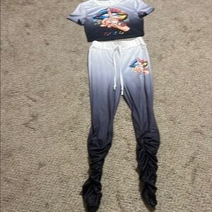 Gradient Graphic Two-Piece Set